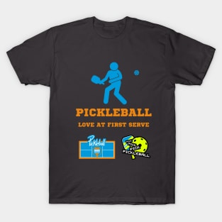 PICKLEBALL, LOVE AT FIRST SERVE, FUN TEE T-Shirt